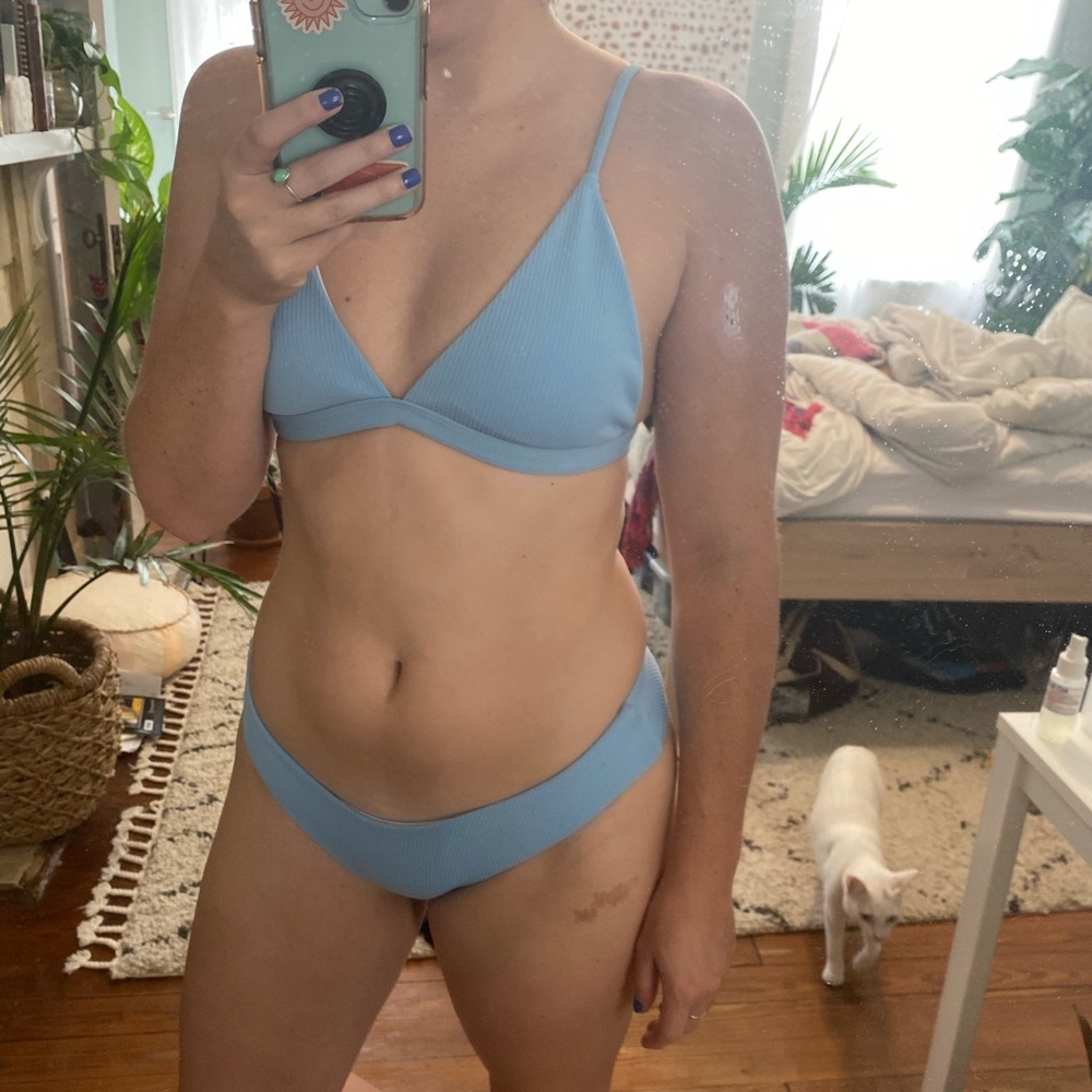 Cheeky blue bikini